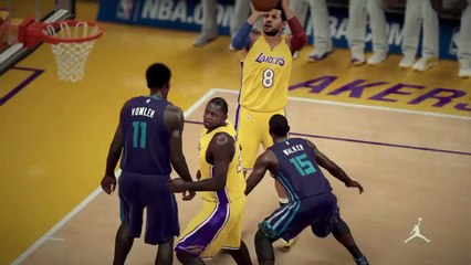 NBA 2K15 PS4 1080p HD Mejores jugadas Los Angeles Lakers-Charlotte Hornets