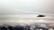 Boeing 777 300 Air New Zealand landing in rain storm