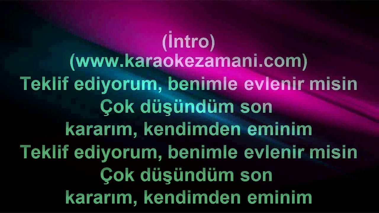 Hakan Altun - Teklif Ediyorum - 2002 TÜRKÇE KARAOKE