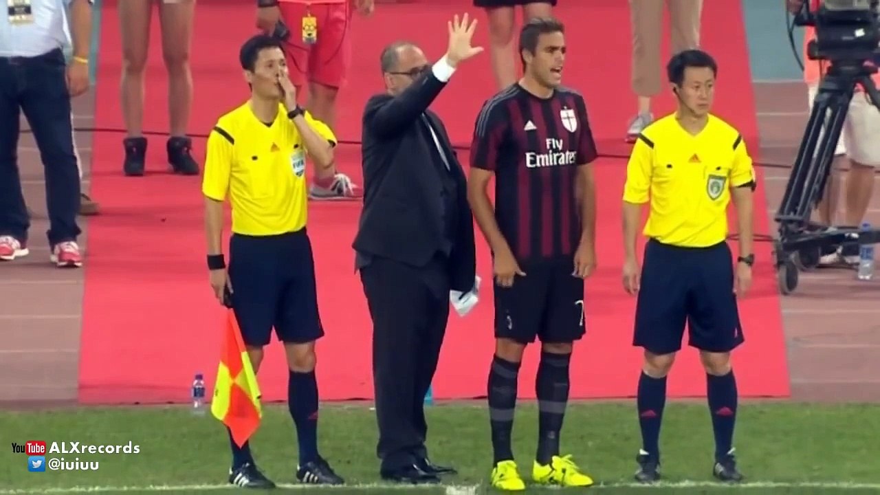 AC Milan's Matri funny . was sent on the pitch for 5 seconds Real Madrid & AC Milan 2015