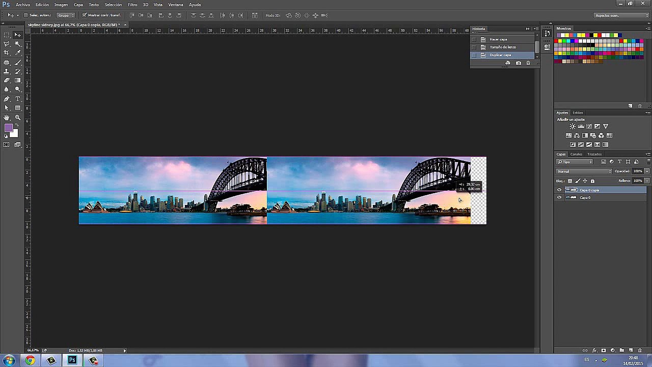 Como hacer efecto coordenadas polares en una imagen - Tutorial photoshop rápido y facil