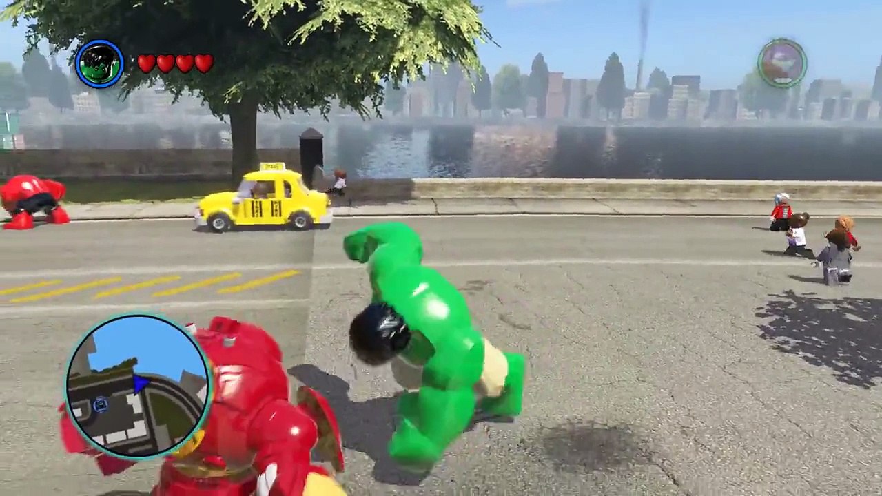 IRON-MAN(HULKBUSTER) VS RED HULK VS HULK - (EPIC BATTLE) LEGO MARVEL SUPER HEROES