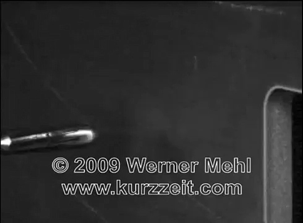 Ballistic impacts at 1 million fps Slow Motion made by Werner Mehl from Kurzzeit