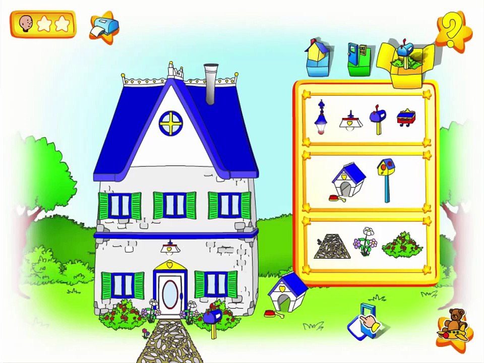 Caillou Build Doll House For Rosie Cartoon Animation PBS Kids Game Play Walkthrough