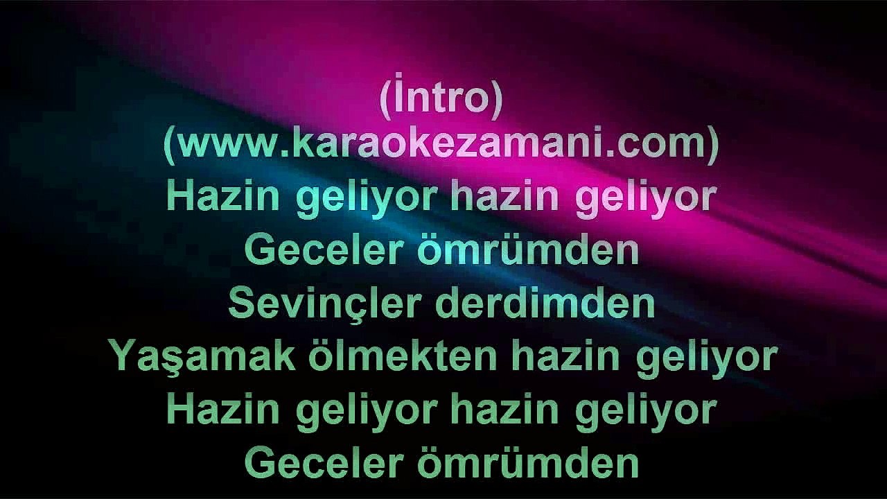 Hakan Taşıyan - Hazin Geliyor - 1997 TÜRKÇE KARAOKE