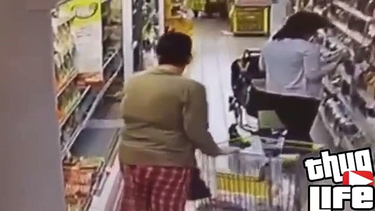 Thug Life | Lady takes a SHIT in supermarket!