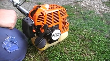 My Stihl FS 85 brushcutter with the cutting blade/knife