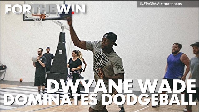 Dwyane Wade dominates dodgeball