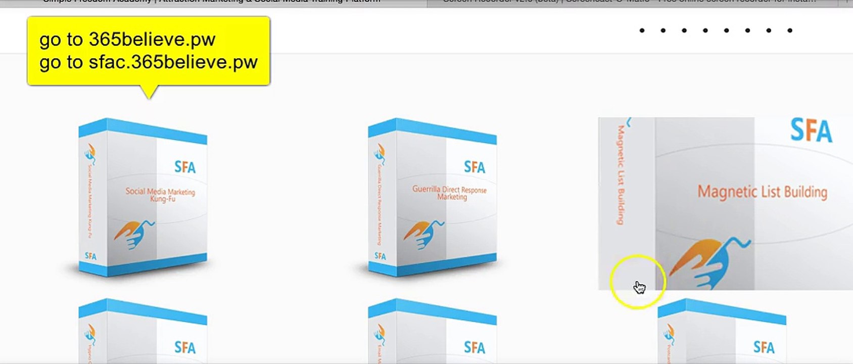 Simple Freedom Internet and Social Media Marketing Training