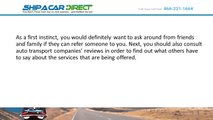 Auto Transport Companies Reviews - Helps You Decide Better