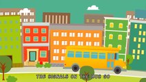 The Wheels On The Bus Go Round and Round - Nursery Rhymes Song with Lyrics - Animated Kids Songs