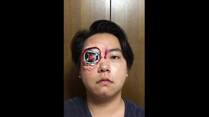 Terminator special effect makeup and action sequence test (gun, sword, martial arts)