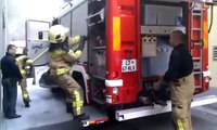 Požar kombi vozila na Kapiteljski ulici v Ljubljani