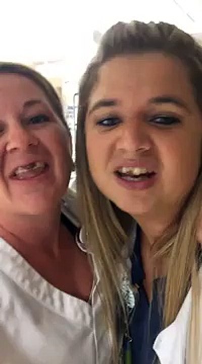 Funny nurses having fun on break