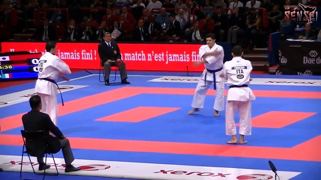 Italy male team - Kata Gankaku + bunkai - Final 21st WKF World Karate Championships Paris Bercy 2012