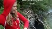 Girl drowns puppies in river by throwing them in - Original Footage