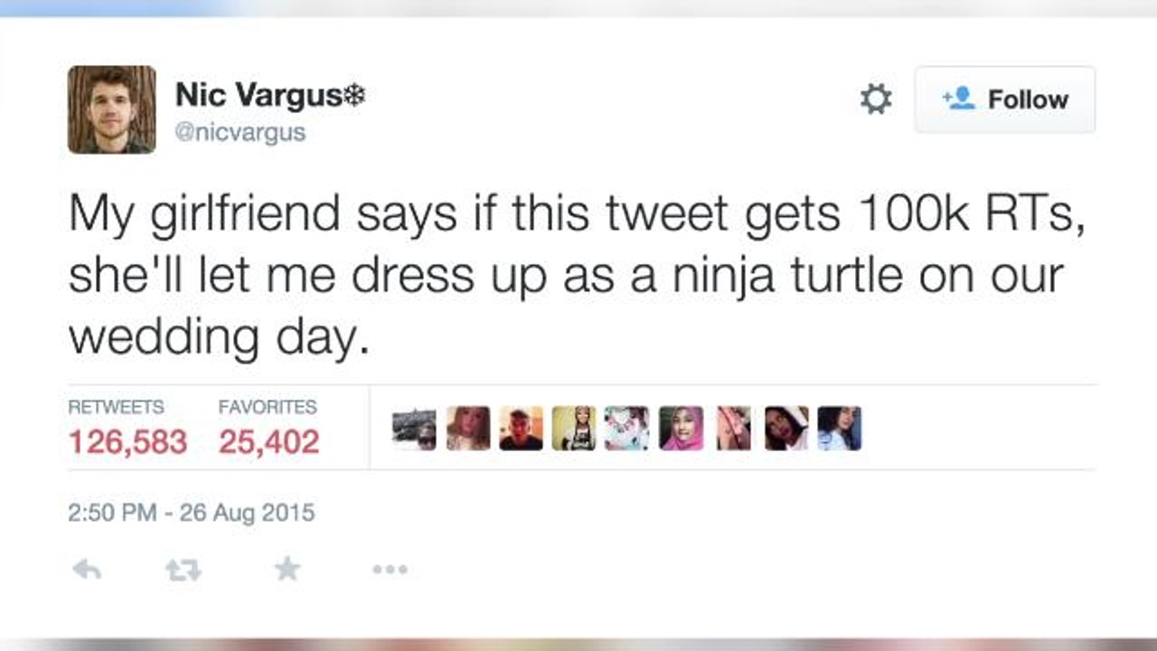 Groom will dress like Ninja Turtle after bride loses bet