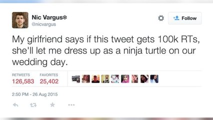 Groom will dress like Ninja Turtle after bride loses bet