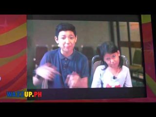 Lyca and Darren's of The Voice Kids Message at the JollyJollyJoyJoy Christmas Special With Sarah G