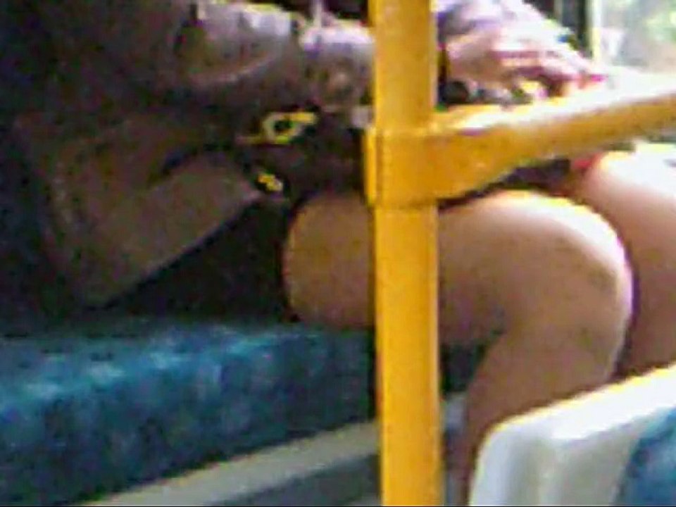 stockings show on bus