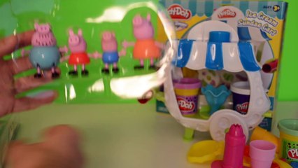 Peppa Pig George tomando Play-doh Sorvete Portugues Massinha maquina modelar