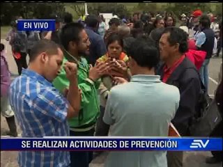 Ministro Navas se reúne con comunidades afectadas por el volcán Cotopaxi