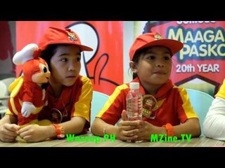 Jollibee Maaga ang Pasko 20th year with the voice kids Lyca, Darlene and Juan Karlos