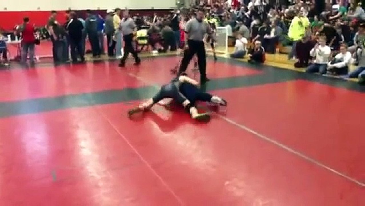 Kid Goes Beast Mode During Wrestling Match