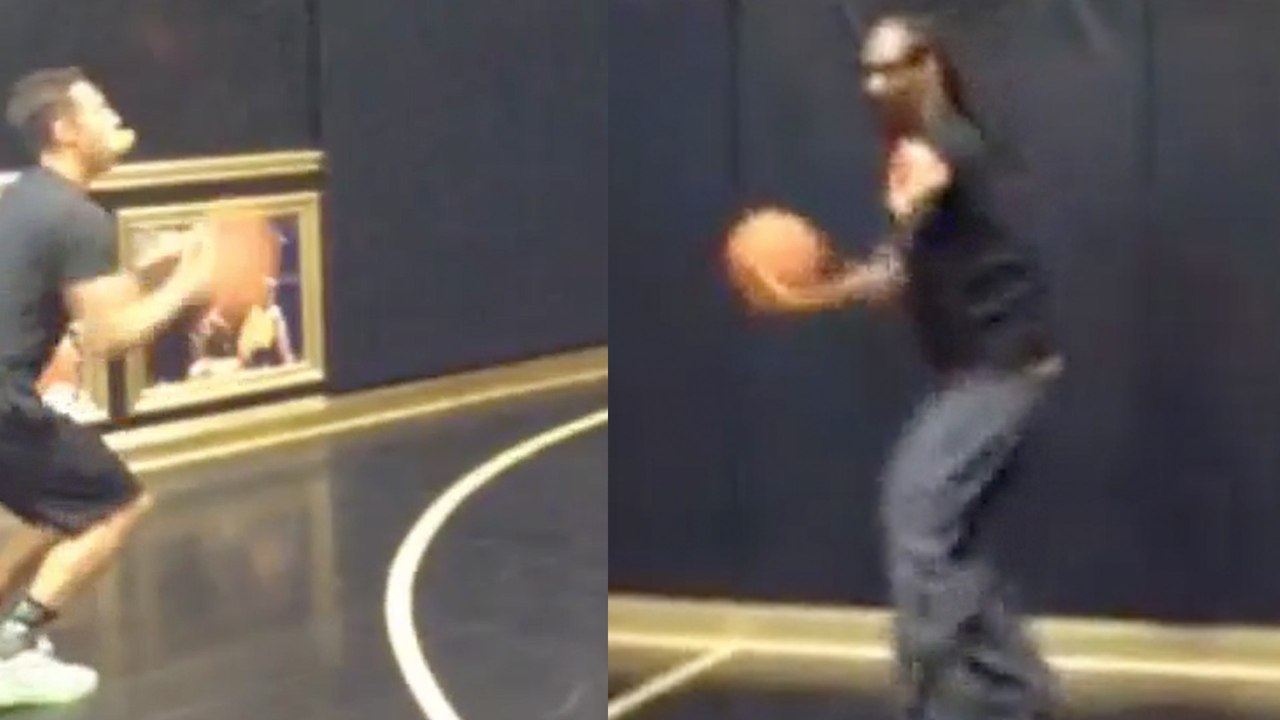 Steve Nash Plays Basketball with Snoop Dogg