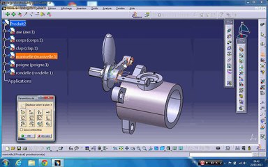 Assembly design - valve - catia
