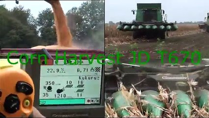 Geringhoff & John Deere T670 Corn harvest