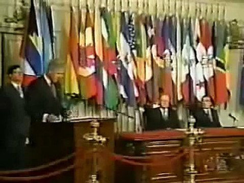 Illuminati Duo Dick Cheney and David Rockefeller at the CFR