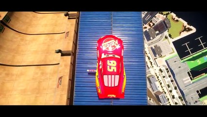 Disney Cars Pixar McQueen & Rayo Dinoco & Toy Story Buzz Lightyear & School Bus Watersilde!!