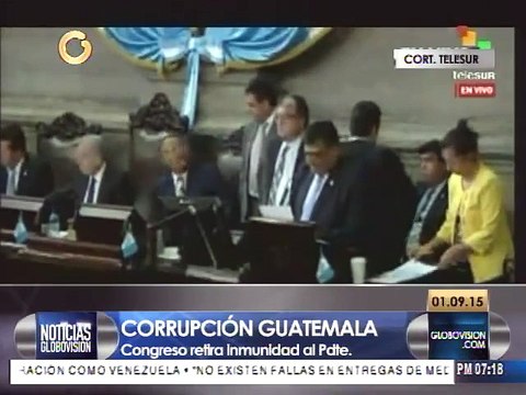 Congreso de Guatemala retira inmunidad a presidente Pérez Molina