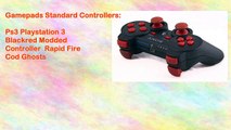 Ps3 Playstation 3 Blackred Modded Controller Rapid Fire Cod Ghosts