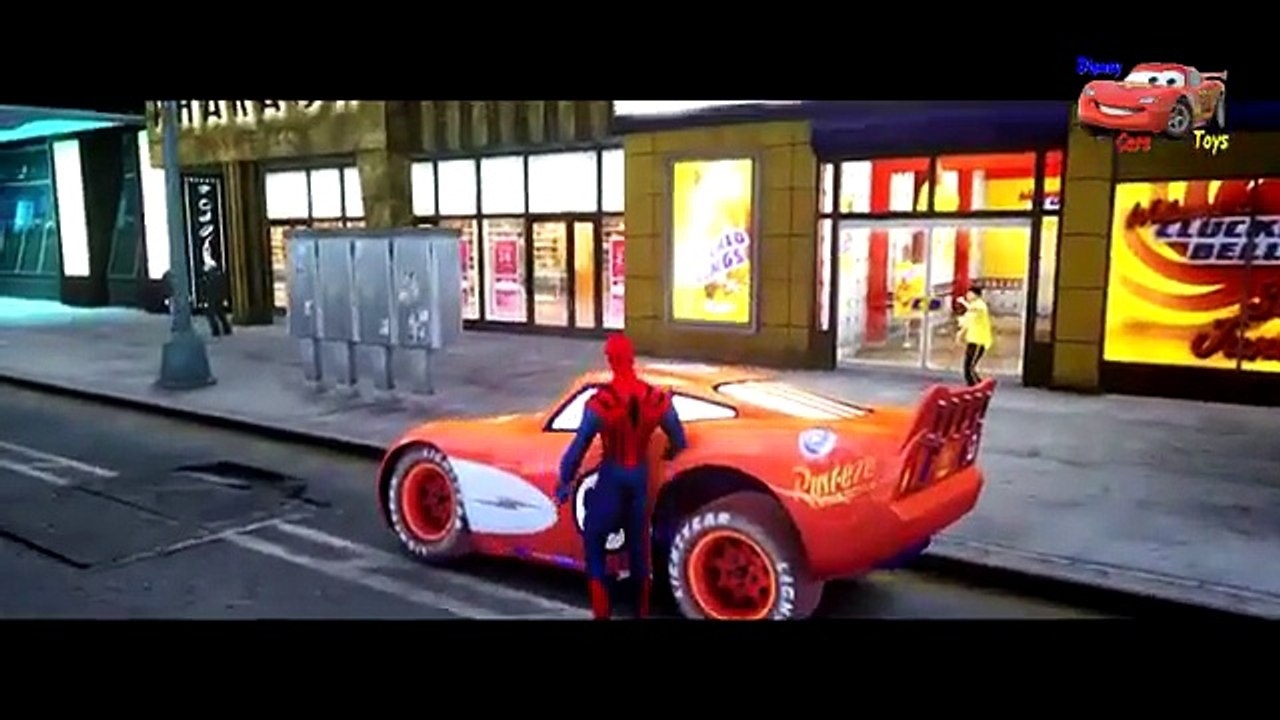 Disney Cars Pixar Spiderman Nursery Rhymes with Lightning McQueen (Songs for Children with Action)