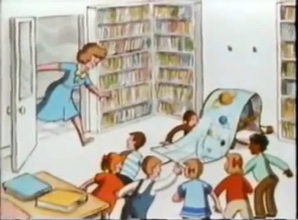Curious George Goes to the Library Old Cartoon 1980s