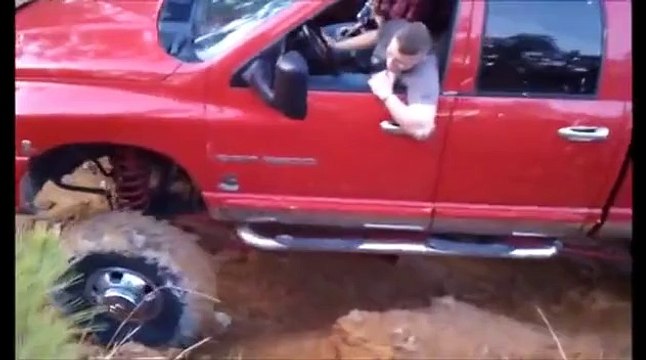 Lifted Dodge Ram 3500 Dually Mudding on 40 Super Swampers (The Red Devil)