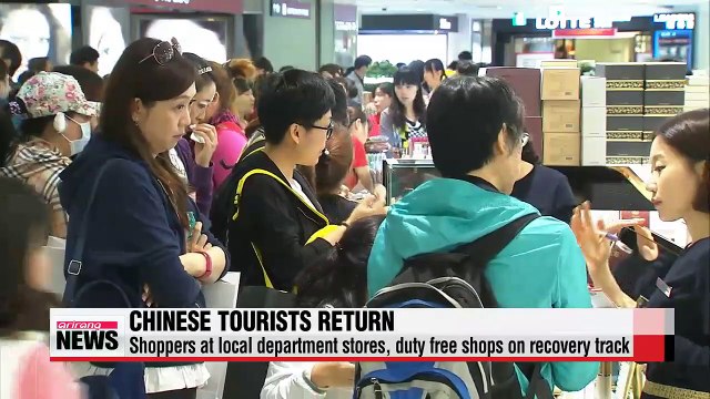 Chinese shoppers returning to local department stores, duty-free stores