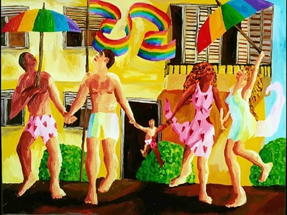 gay family queer families photos paintings homosexal lesbian couple with kids men women children