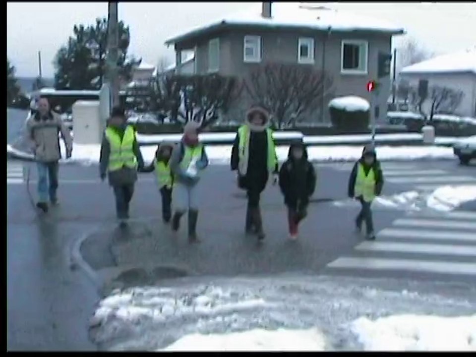Un pédibus un jour de neige....