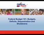 Federal Budget 101:  Budgets, Deficits, Sequestration and Shutdowns