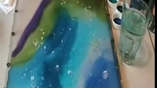 silk painting with salt effects