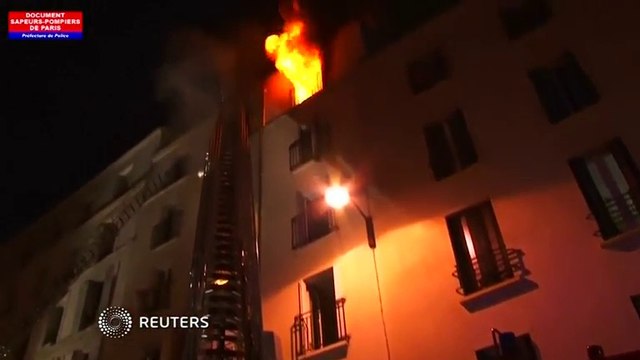 Des images de l'incendie mortel à Paris