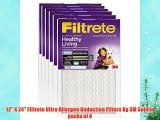 12 X 24 Filtrete Ultra Allergen Reduction Filters By 3M Sold in packs of 6