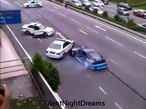 Crazy driver drifting to escape from police - Fast & Furious in real life