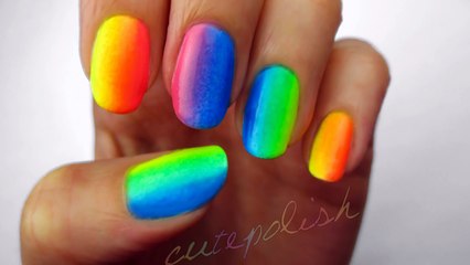 Rainbow Ombre using only 3 colors-!