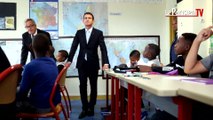 La rentrée des classes marathon de Manuel Valls à Evry