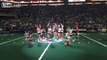 Burly Football Player Crashes Cheerleaders' Routine And Steals The Show