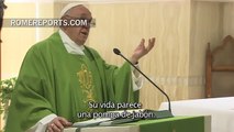 Papa en Santa Marta: “Los cristianos que viven para aparentar son como una pompa de jabón” | Papa